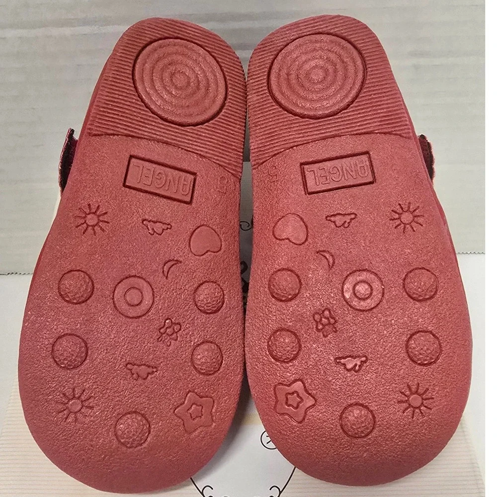 Angel Baby Red Patent Leather Scalloped Mary Jane Shoes Toddler Size 5 NWT
